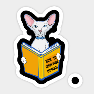 Cat Lovers The cat Reader Sticker